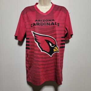 Arizona Cardinals NFL Flag Reversible Jersey Red Grey Mens Small PTP 19.5in